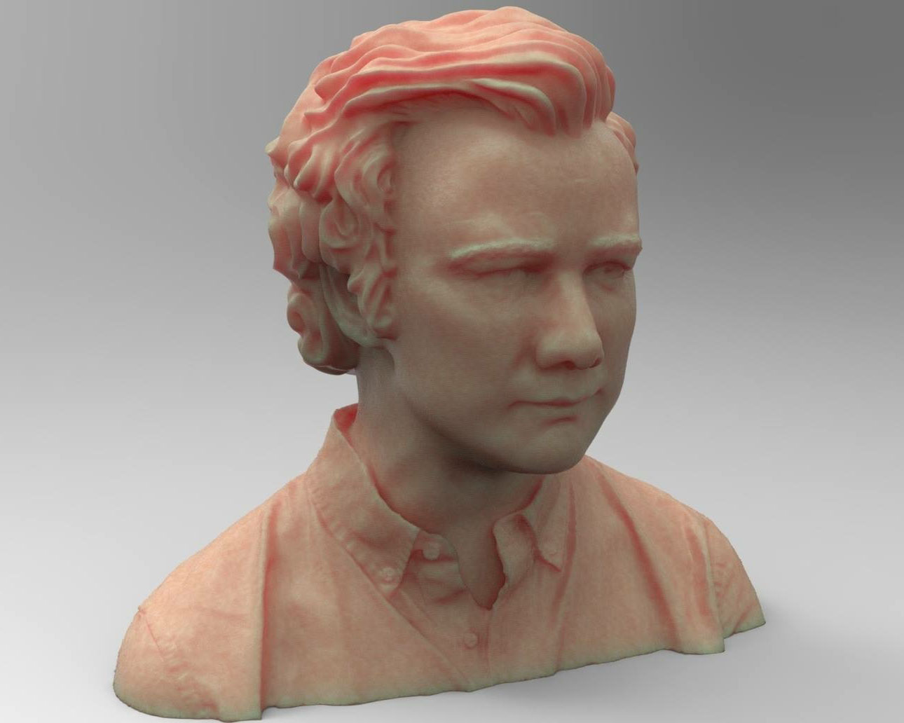 An image of a render of a bust sculpture I was commissioned to do of Pablo Escobar.